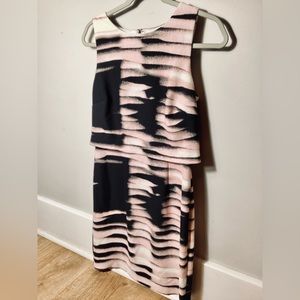 Ivanka Trump Pink zebra layered business Dress